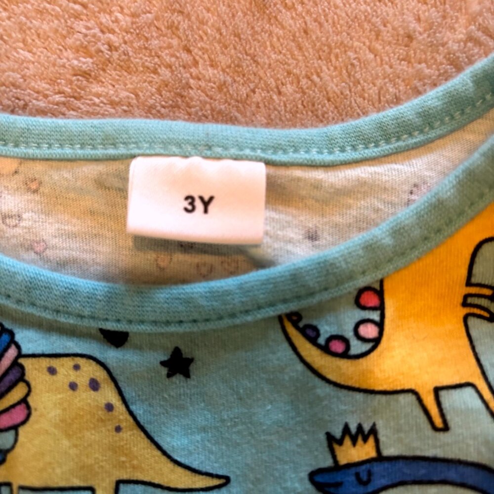 Hanna Andersson Hot Air Balloon Dress + Dino Unicorn Dress Bundle | 3T | 100% Co - Picture 7 of 11